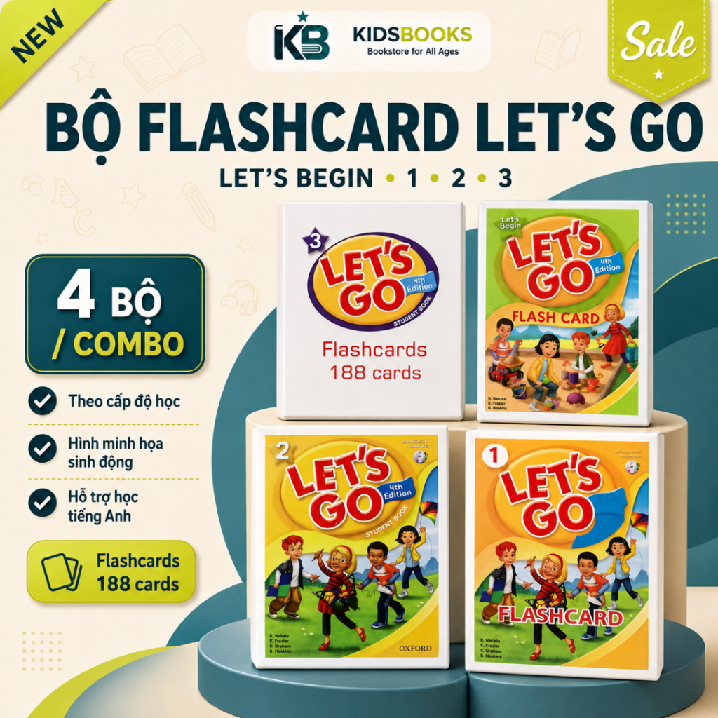 Flashcard Lets go Begin _4th to Lets go 3 -4th เคลือบด้วยพลาสติก A5