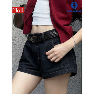 Quần Short ngắn nữ Denim Mood cạp trễ Calem.Club chất liệu Jean dáng ngắn trên gối phong cách trẻ trung năng động