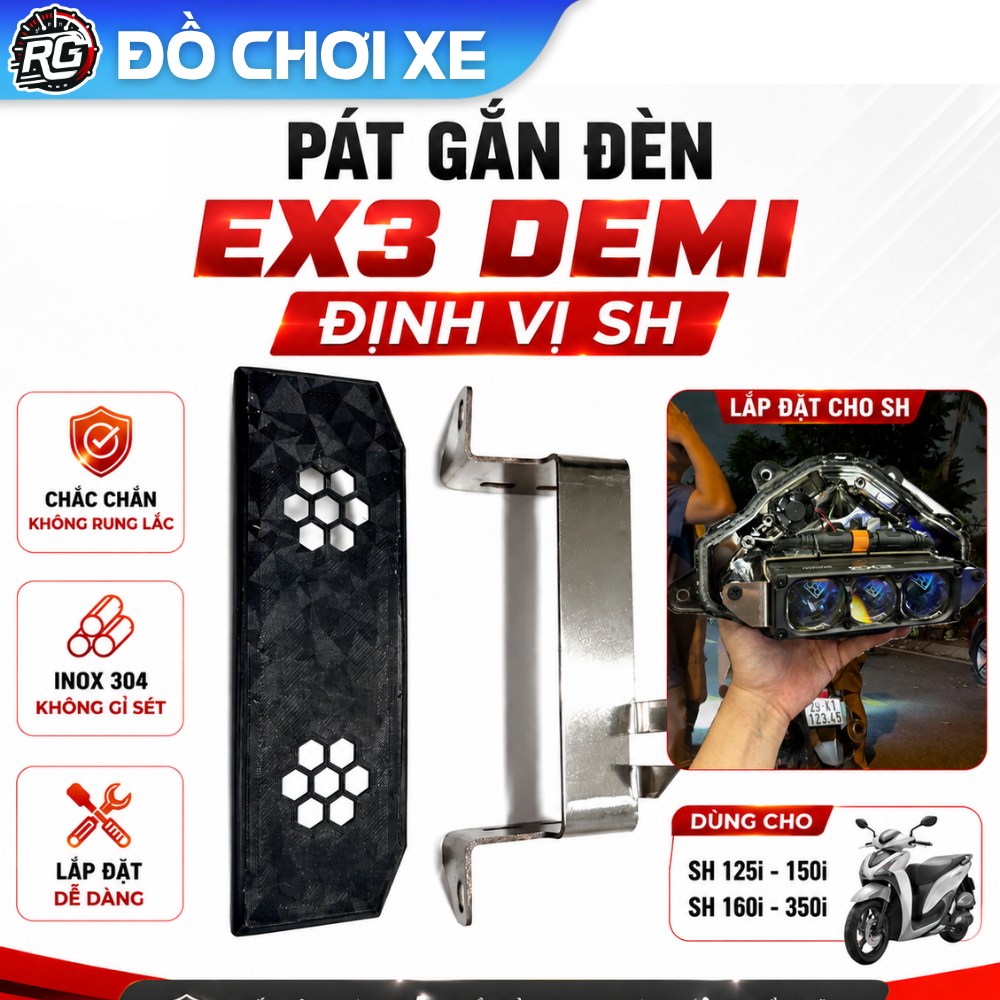 Pat Mounted Ex3 Locator สําหรับ SH 2020- 2026, Pat พร้อมฝาครอบพลาสติกติดตั้ง Aozoom Ex3 Demi SH ตําแ