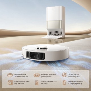 Robot Hút Bụi Lau Nhà Dreame L50 Ultra CE Chính Hãng - Lực Hút 25.000Pa, Tự Đổ Rác, Giặt Sấy Giẻ, Điều Hướng LDS