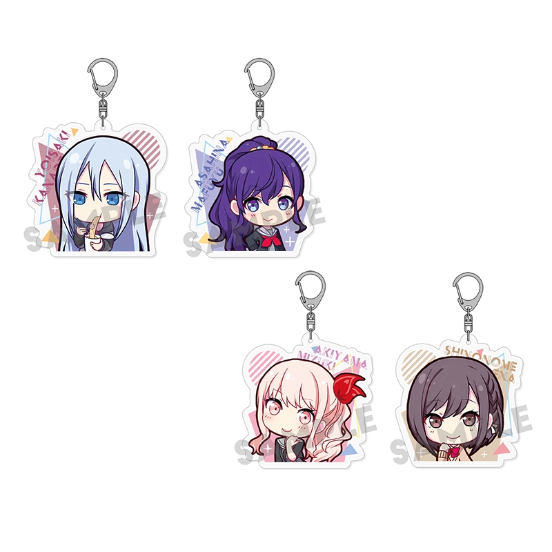 25-ji Nightcord de Akiyama Mizuki Mafuyu Kanade Ena Kawai พวงกุญแจวัสดุอะคริลิคใส