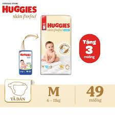 Huggies Skin Perfect Diapers Size M46+3 - Huggies Yellow M49 - สําหรับทารกตั้งแต่ 6 Kg ถึง 10 Kg - โ