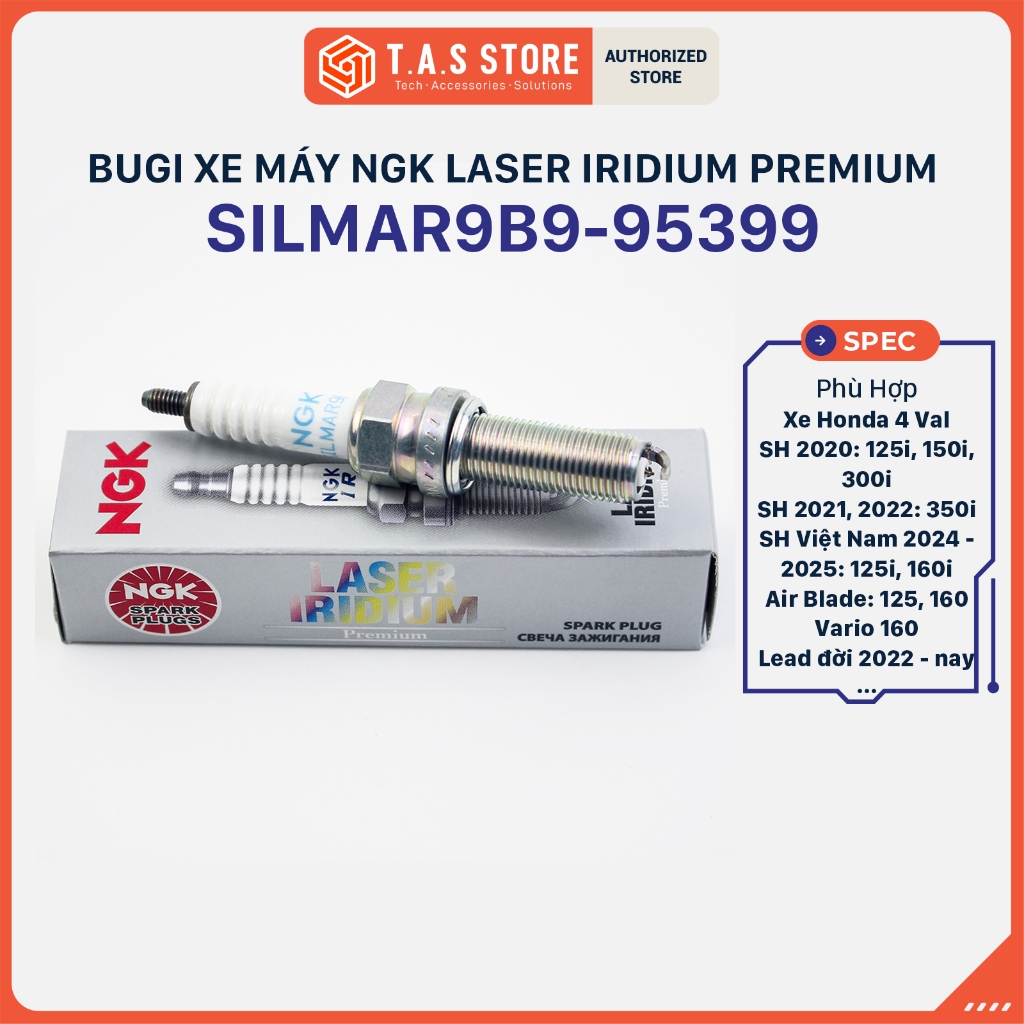 หัวเทียน NGK MotoDX LMAR8ADX-9S 94965 | เลเซอร์อิริเดียม Premium SILMAR9B9-95399 | สําหรับ Honda 4 V
