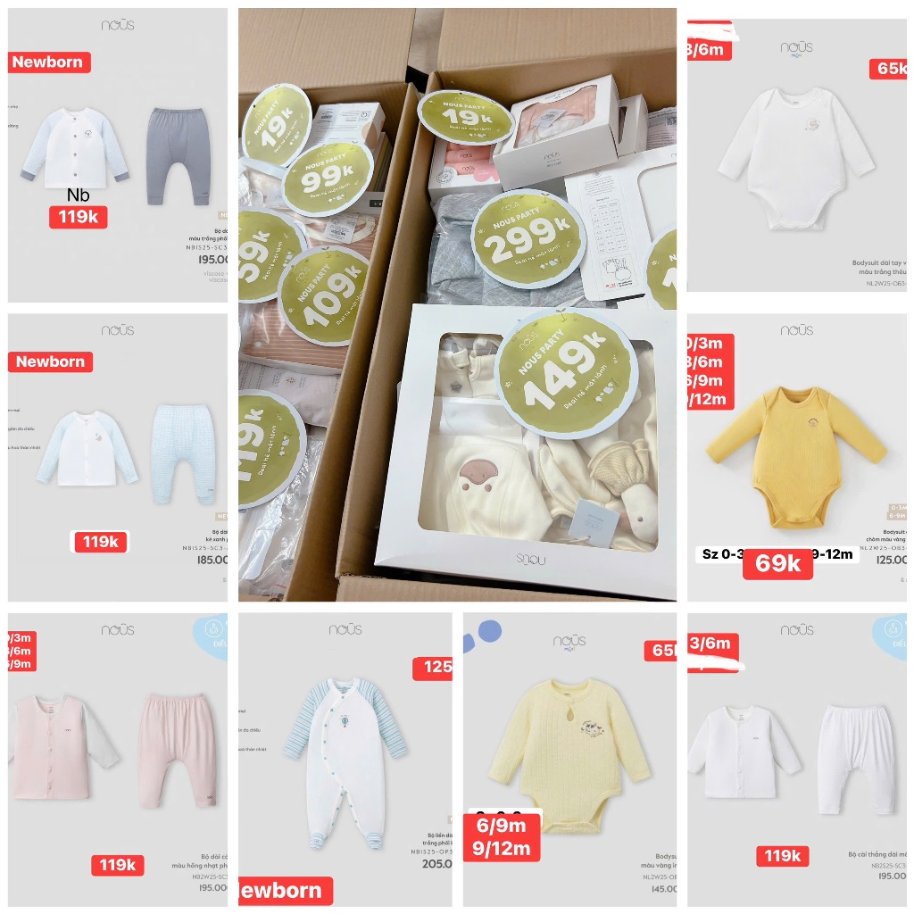 [NOUS PARTY 2026] เสื้อผ้าเด็กแรกเกิด Nous party - 3 ขวบ