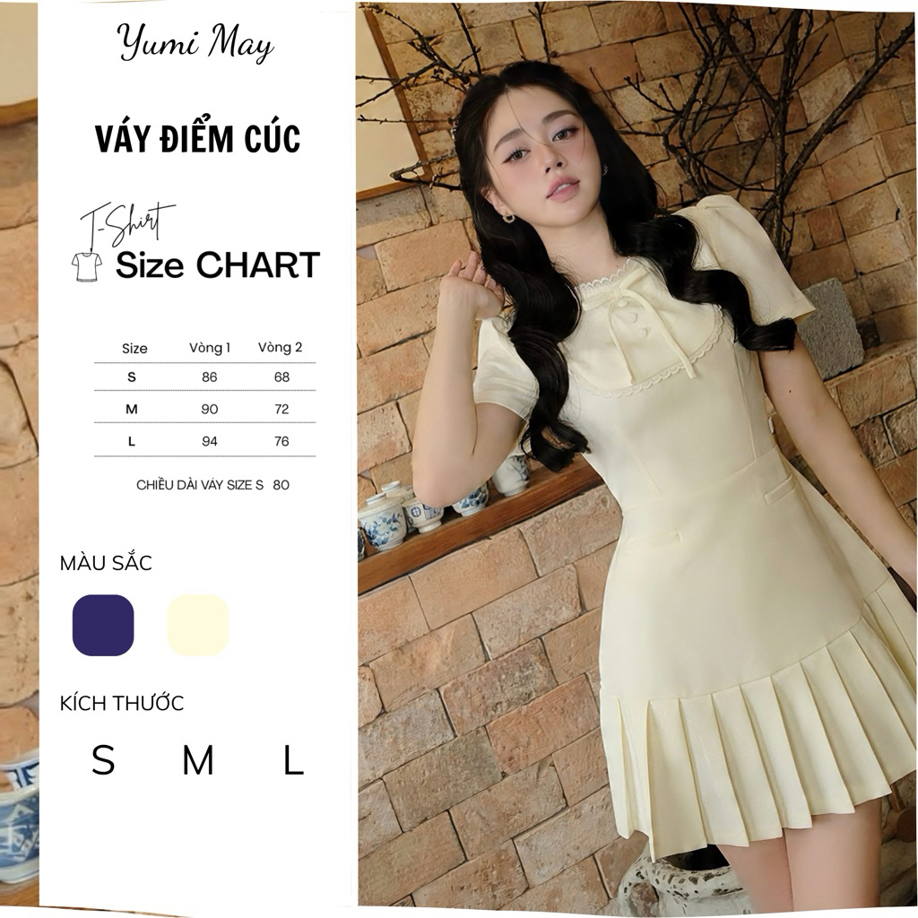 เดรสพลีทเลดี้ไลค์แขนสั้นคอปกโบว์ 19ค0096ข สินค้าคลาส 1 ร้านค้า ทรงสวย