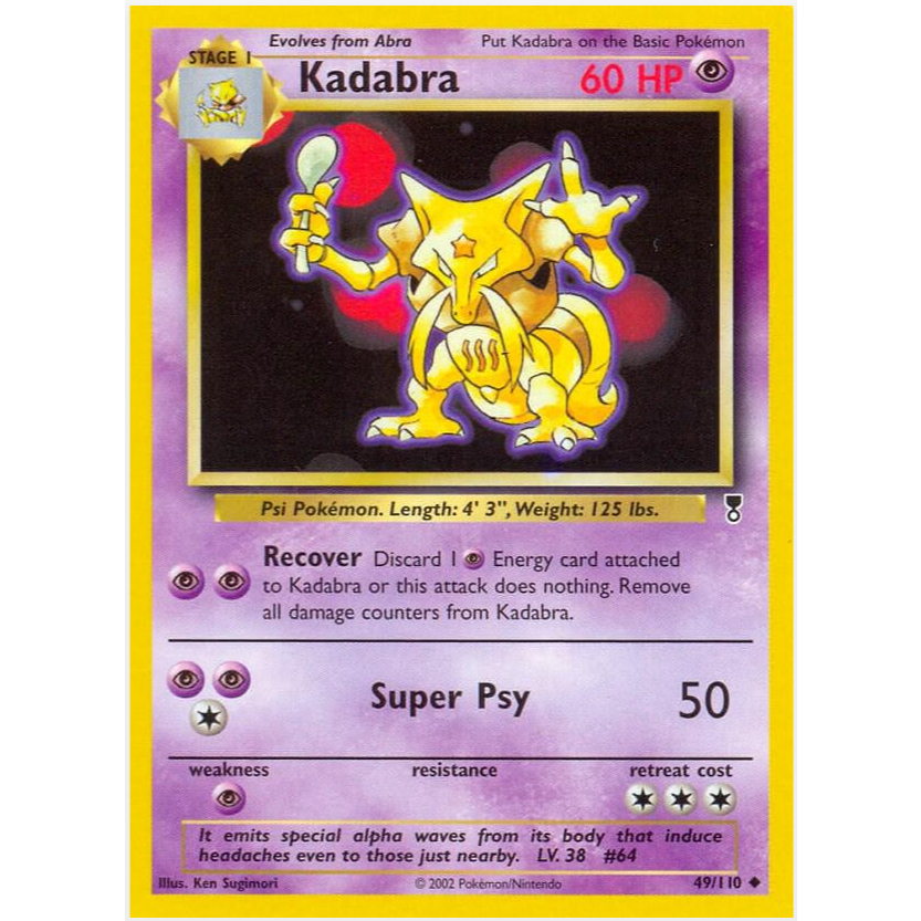 [การ์ดโปเกมอน TCG] Kadabra - 49/110 - Uncommon