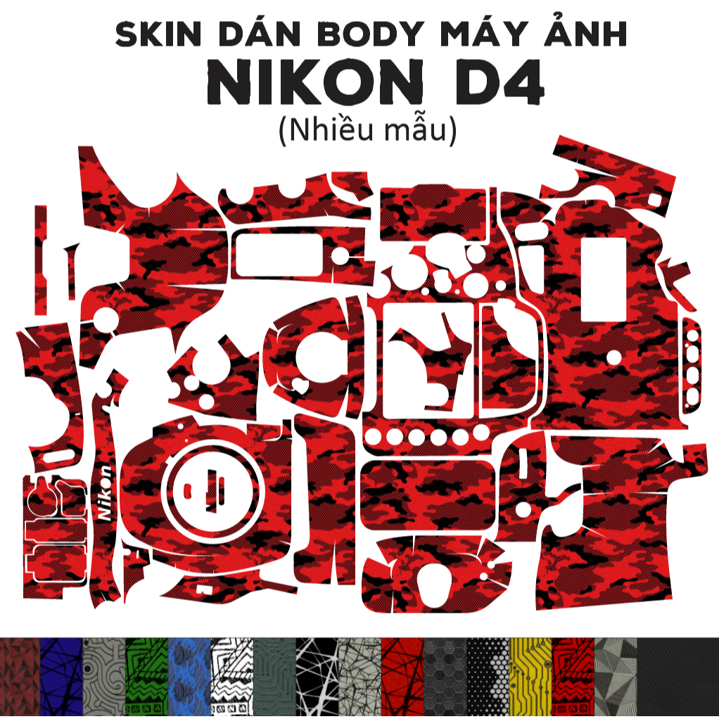 สติ๊กเกอร์ 3M Skin สําหรับ Nikon D4 (หลายรุ่น) | ฟิล์มกันรอยสําหรับตัว Nikon D4