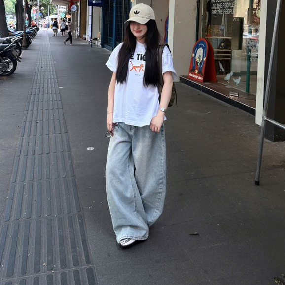 Wash PREMIUM Bacsic Curved Jeans 97-99cm