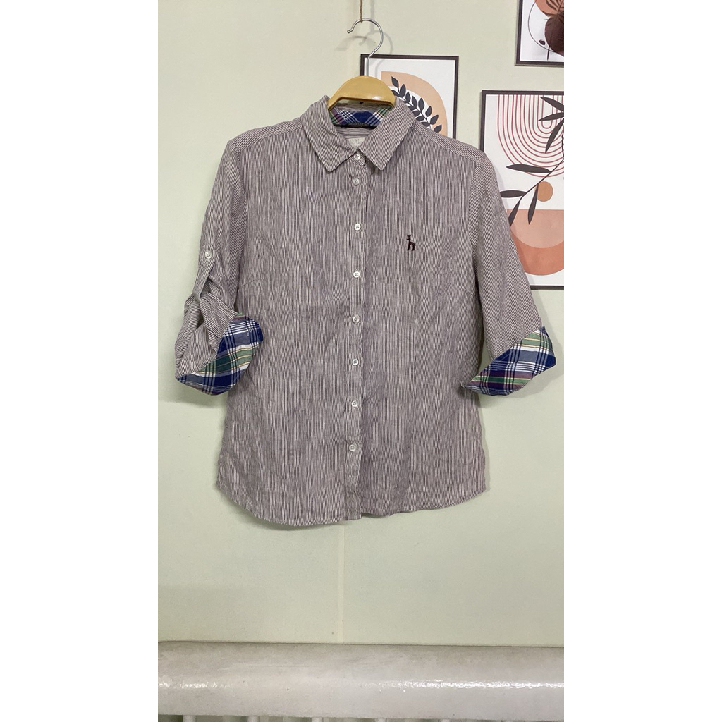 เสื้อเชิ้ตลินินแบรนด์เกาหลีnew8-10.n96-d57
