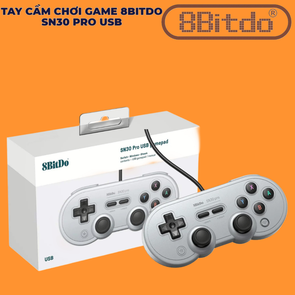 ตัวควบคุมเกม USB 8BitDo SN30 Pro ของแท้