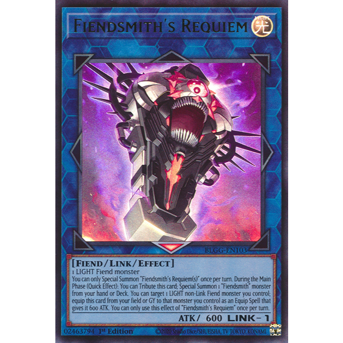 [KW2 Yugioh] [EN-UK] การ์ด Requiem ของ Fiendsmith - BLGG-EN103 - Ultra Rare - รุ่นที่ 1