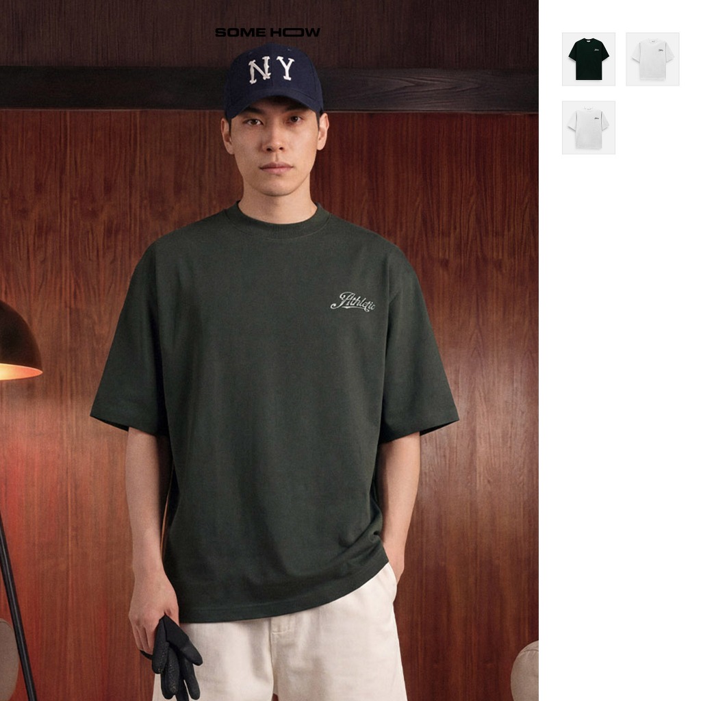 [New6] เสื้อยืด Oversize Athletic On Back 360GSM ผ้าใส่สบาย สไตล์ฟอร์ม AT0357 SOME HOW STORE