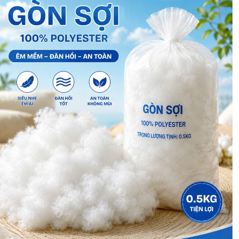0.5KG FIBER BOND, POLYESTER BONDS ใช้ฝาครอบ PILLOWS, TEDDY BEARS, BLANKETS