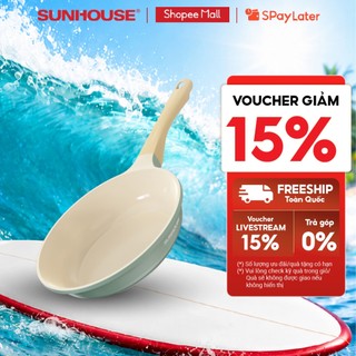 Chảo chống dính đáy từ Sunhouse SHG20-26-28EC - Công nghệ đúc nguyên khối - Chống dính 2 lớp - Sử dụng mọi loại bếp