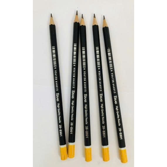 [Eras VN] ดินสอสีไม้เพ้นท์สีดํา 12 ชิ้น 2B E601