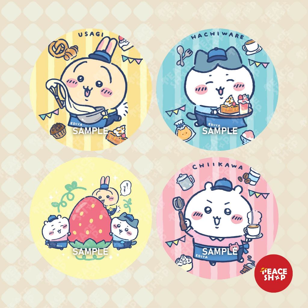 Chiikawa Glitter Badge อะนิเมะมังงะ Badge Hachiware Usagi Momonga Rakko HH176