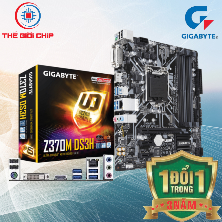 เมนบอร์ด (บอร์ดหลัก) Gigabyte Z370M DS3H ฉันเหมือนใหม่ 36 เดือนโดยซัพพลายเออร์