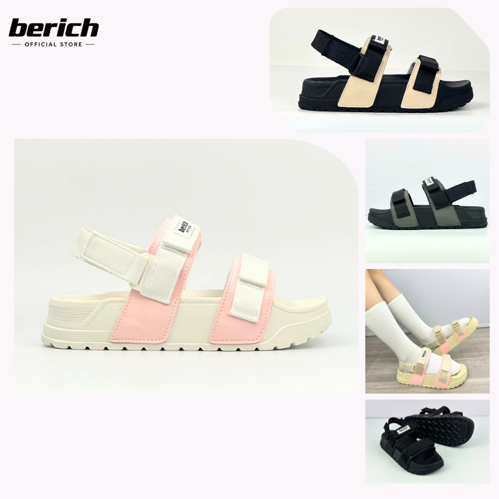 [BACK SIZE]รองเท้าแตะผู้ชายและผู้หญิง Berich BE978 - รองเท้าแตะ Phylon Sole 2-Strap น้ําหนักเบาเป็นพ