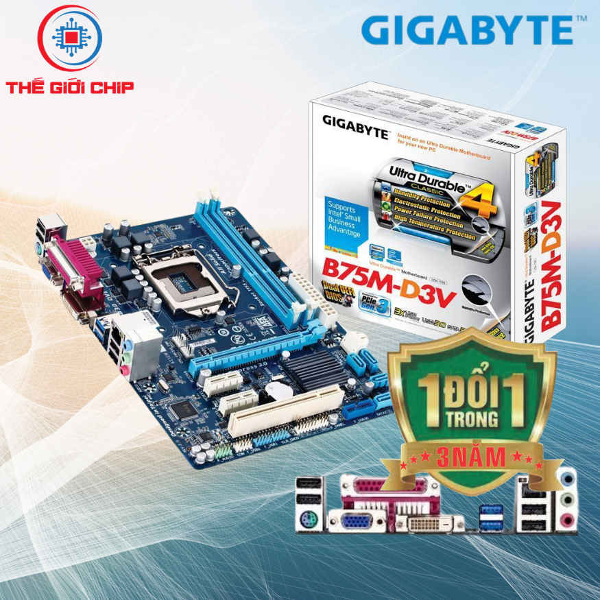 Gigabyte GA-B75-D3V เมนบอร์ด ATX