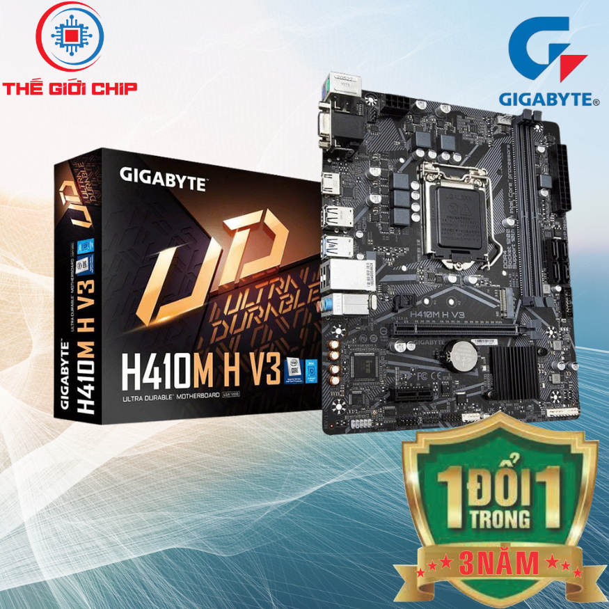 เมนบอร์ด GIGABYTE H410M H V2*V3 (LGA 1200 Micro-ATX- 2/DDR4 RAM Slot) ฉันเหมือนใหม่ Box รับประกัน 36