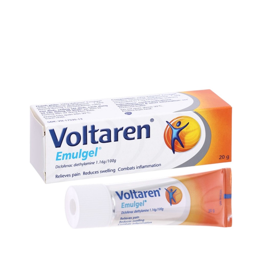 Voltaren Actio Emulgel topical Gel 20gram สําหรับคนมีการบาดเจ็บกีฬา แพลง ปวดกระดูกและข้อ