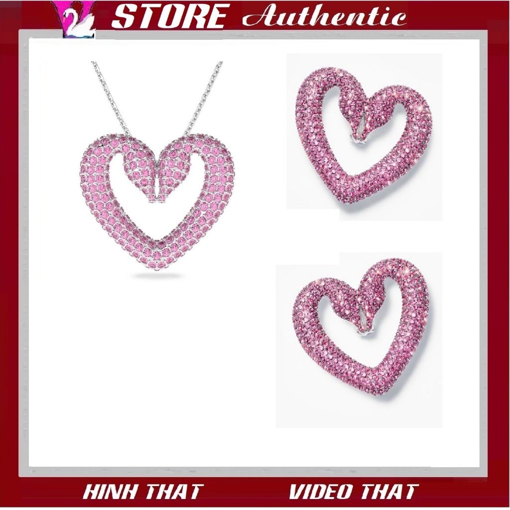 สร้อยคอ สัญลักษณ์ผ้าฝ้ายคู่ ➖ Thien Nga PINK Heart