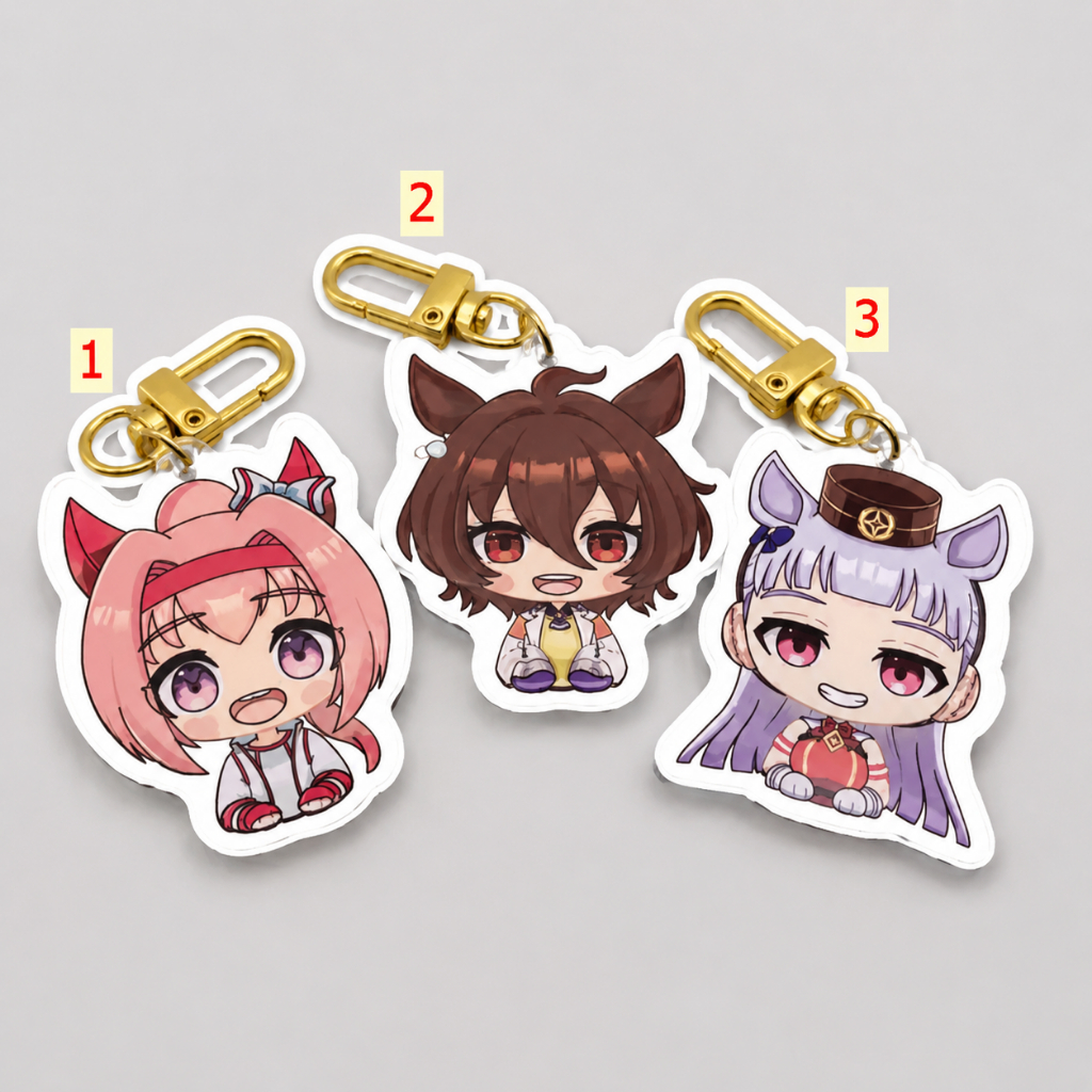 พวงกุญแจโฮโลแกรม Uma Musume 5.5 ซม.
