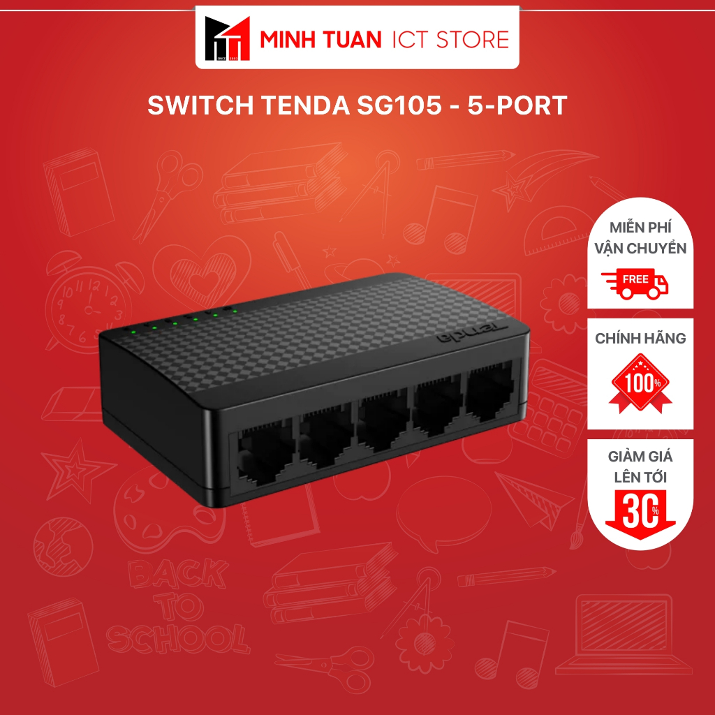 สวิตช์ Tenda SG105 - 5 พอร์ต
