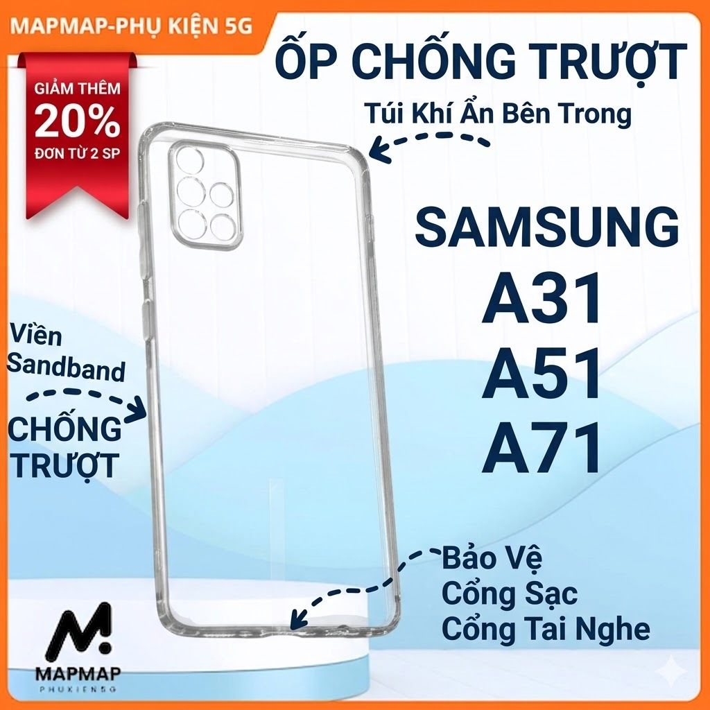 เคสกันลื่น Samsung A51, A71, A31 4G MAPMAP | เคสโทรศัพท์แบบยืดหยุ่น SS galaxy ปกป้องกล้องโทรศัพท์ Sa