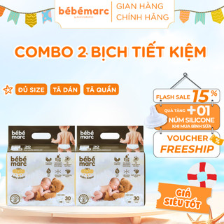 [COMBO 2 BỊCH] Tã Quần/Dán Dành Cho Bé Từ Sơ Sinh bébémarc - Siêu Mềm, Mỏng Nhẹ - Nhiều Loại, Nhiều Size