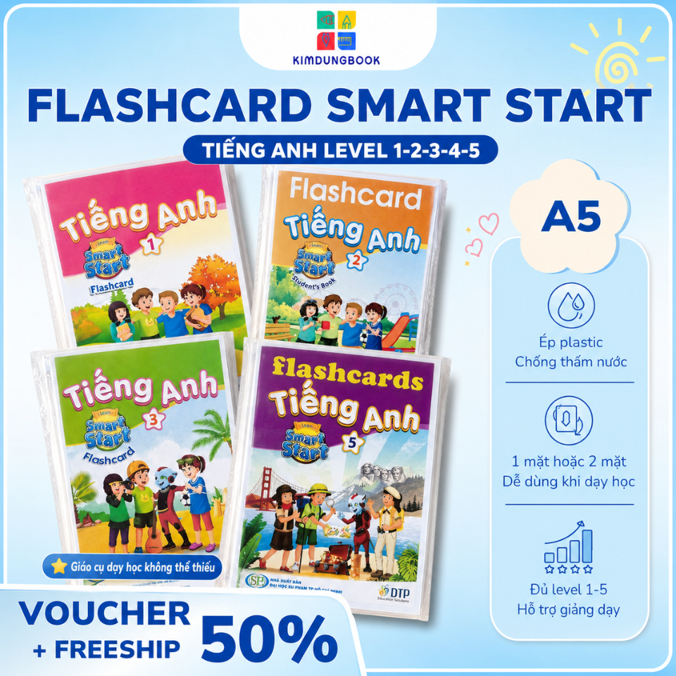 ใหม่ I Learn Smart Start Level 1,2,3,4,5 Flashcard Set, ขนาด A5, เคลือบ