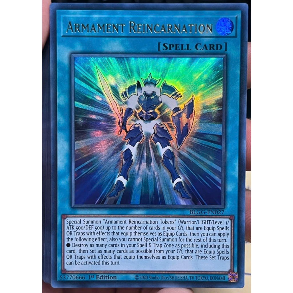 [KW2 Yugioh]* [EN-UK] Armament Reincarnation Card - BLGG-EN027 - Ultra Rare - 1st Edition