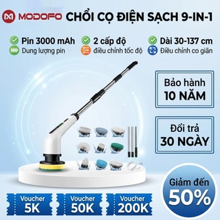 MODOFO Không Dây Chổi Cọ Điện Sạch (9 đầu cọ) thuận lợi Mọi Ngóc Ngách Sử Dụng,Máy Cọ Nhà Vệ Sinh,Chổi Cọ Bồn Cầu Đa Năn