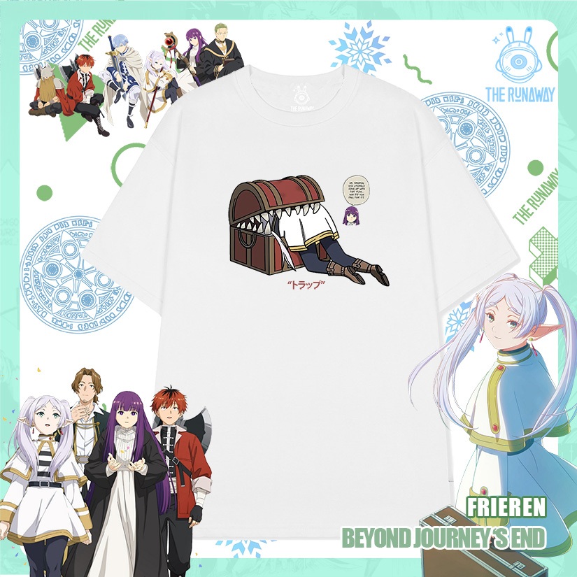Frieren: Beyond Journeys End: เสื้อยืด Frieren - ผ้าฝ้าย 100% สําหรับผู้ชาย / ผู้หญิง โดย The Runawa