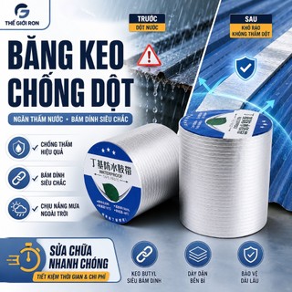 Cuộn 5 Mét Băng Keo Dán Rộng 5cm/10cm PROSEAL, Miếng Siêu Dính, Chống Thấm Nước, Keo Chống Dột