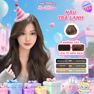 Thuốc nhuộm tóc Nâu Trà Lạnh không cần dùng Thuốc tẩy tóc Buddyhairs, Buddy.hairs, Buddyhair
