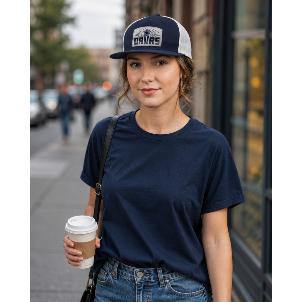 NHS Dallas หมวก Snapback สีกรมท่า Shining Star Dallas_BN