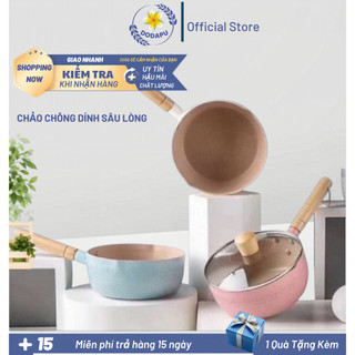 Chảo chống dính bếp từ sâu lòng vân đá 18cm dành cho mọi loại bếp ,Chảo đá chống dính bếp từ cao cấp
