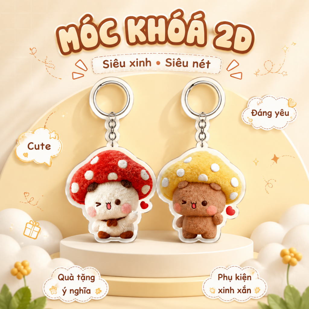 พวงกุญแจคู่ Dudu และ Bubi สุดน่ารัก