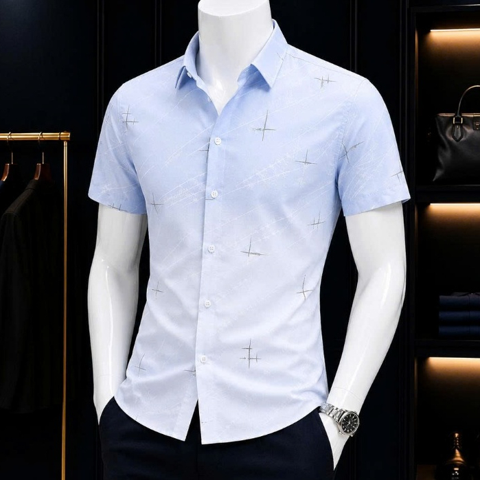 เสื้อเชิ้ตแขนสั้นผู้ชายลายสีสันสดใส Fashion Masculine Style DEAL123SHOP
