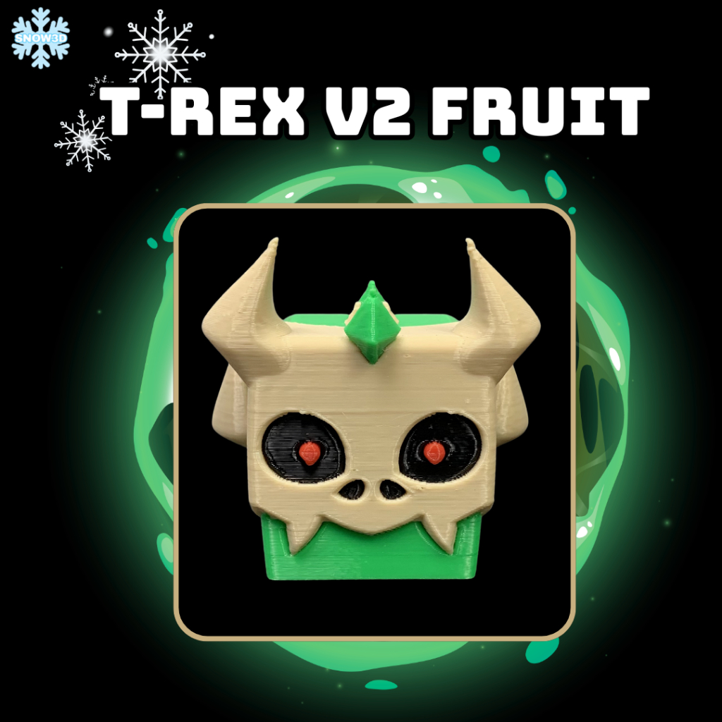 Devil Fruit Model T - Rex V2 Blox Fruits 3D Print - ของเล่นตกแต่งสุดเท่