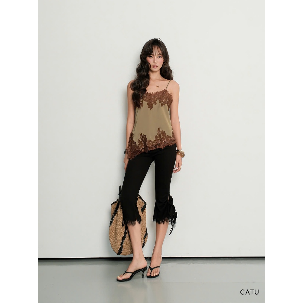 TUBYCATU เสื้อเชิ้ต 2 ชิ้นเซ็กซี่ Clara Lace Cami หรูหรา