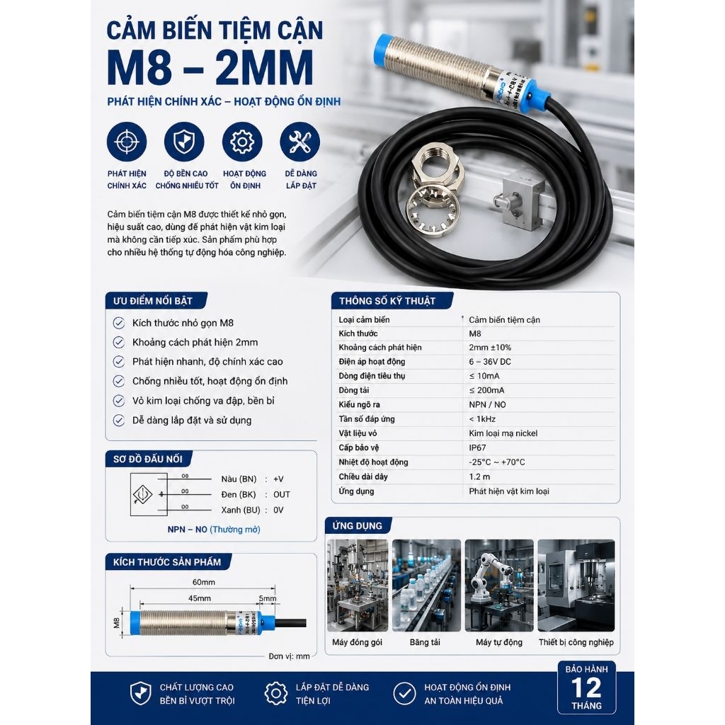 M8 SHOP SENSOR – 2MM
