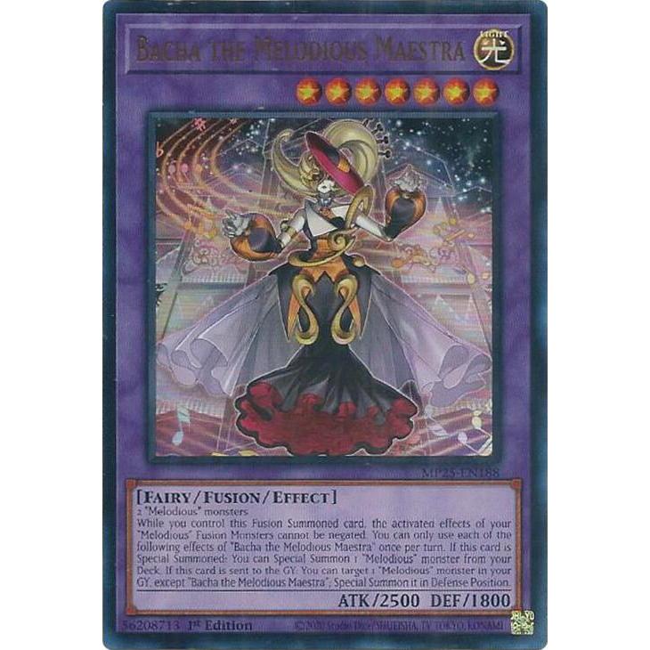 การ์ด Yugioh MP25-EN188 - Bacha the Melodous Maestra - Fusion Monster - Ultra Rare