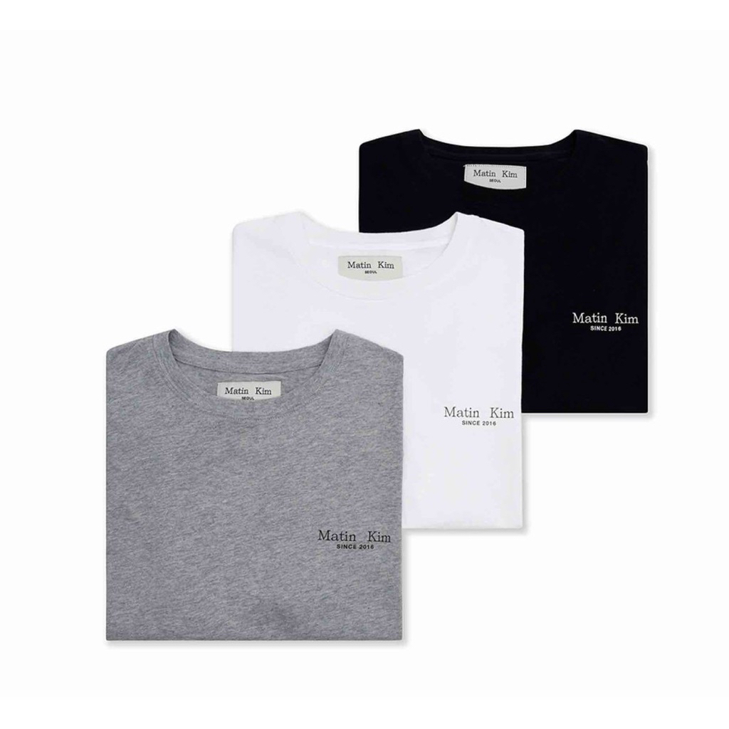 Matin Kim เสื้อยืดคอกลมแขนสั้น unisex ผลิตในเกาหลี
