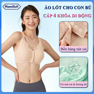 Áo ngực cho con bú Nâng ngực không gọng, thoáng khí kháng khuẩn 10A, khóa trước tiện lợi