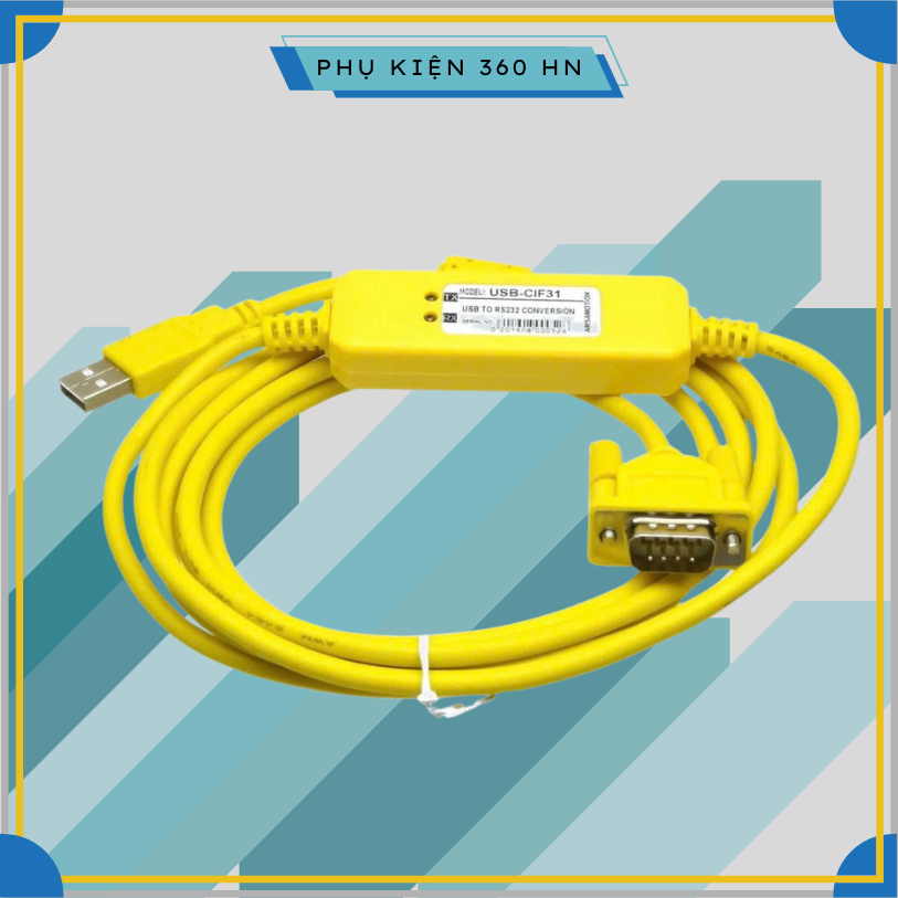 สายการเขียนโปรแกรม USB-CIF31 USB to RS232 CS1W (สีทอง)