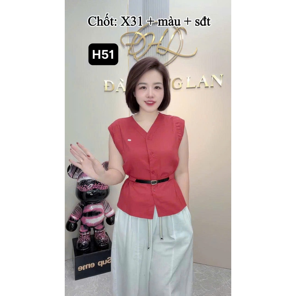 H51 เสื้อ 3 หลุมพร้อมเข็มขัด