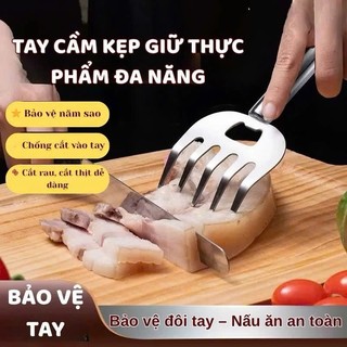 ⚡️⚡️Tay Cầm Kẹp Giữ Thực Phẩm Đa Năng Bảo Vệ Tay Khi Thái Cắt Gọt, Chống Đứt Tay, Dĩa Xiên Giữ Xé Thịt Chống Bỏng Tay