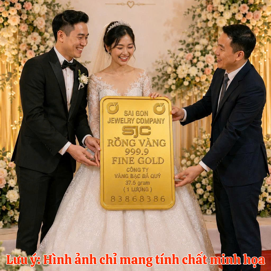 |ไง| GIANT 9999 GOLD QUANTITY HAPPY WEDDING GIFT, GOLD PIECE สําหรับเทรนด์ร้อน PHOTOGRAPHY